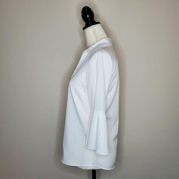 Karl Lagerfeld White Bell Sleeve Blouse XS - Picture 4 of 8